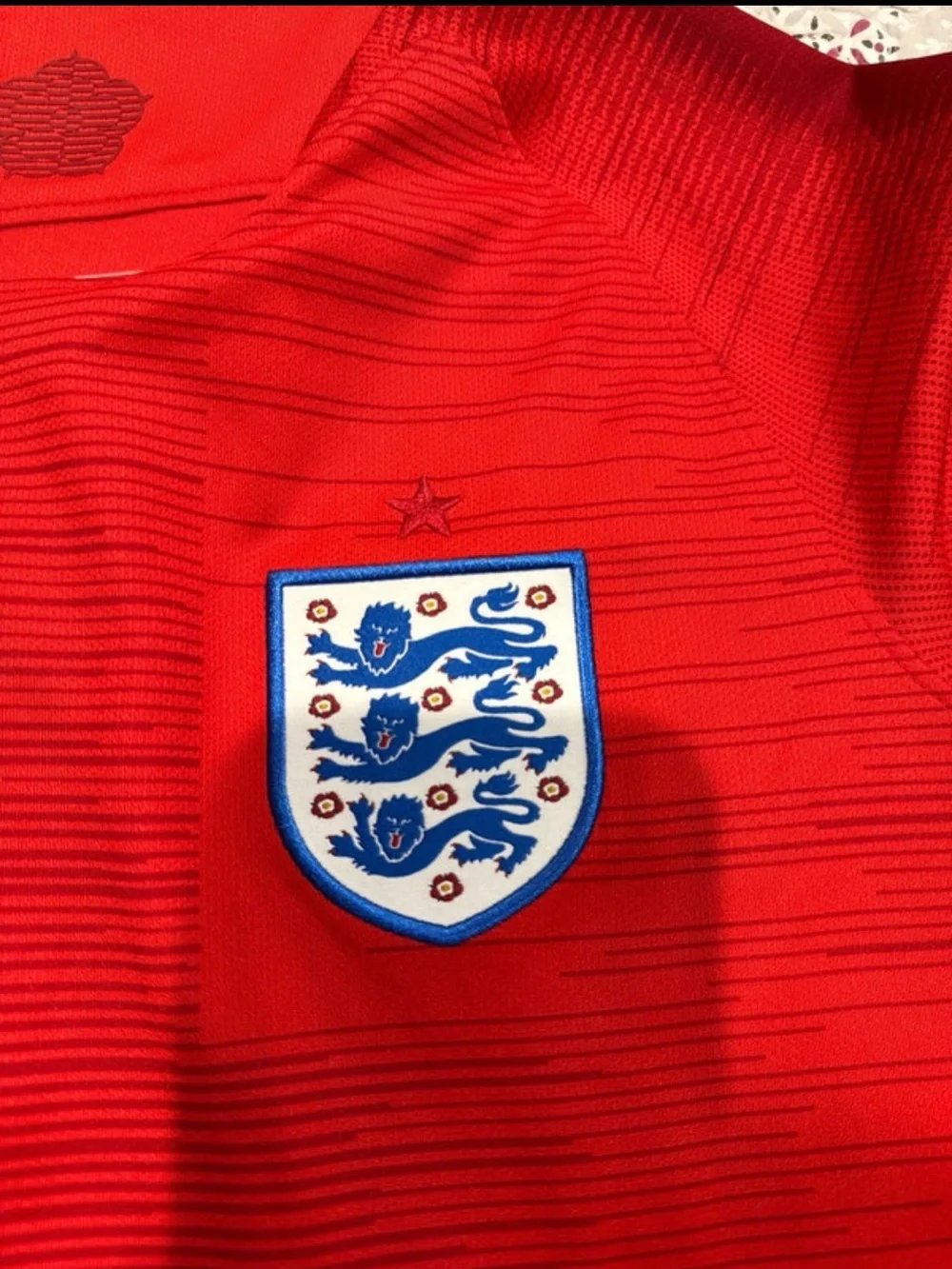 Nike Kids Red England Soccer Jersey with White #19